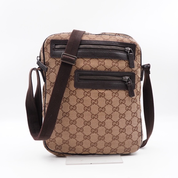 Gucci Tan and Brown many zip Messenger Bag - Picture 1 of 11